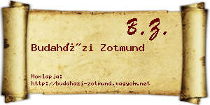Budaházi Zotmund névjegykártya